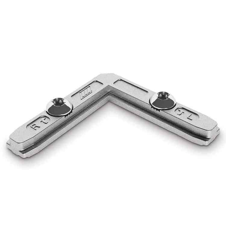 Squadretta di giunzione angolare con viti Marmolada 7500-250, larghezza 6,80 mm, altezza 12,35 mm, materiale Alluminio Populair