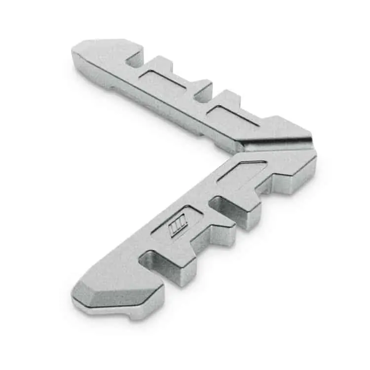 Squadretta di giunzione angolare Cervino 2 0137-200, larghezza 4,30 mm, altezza 14,00 mm, materiale Alluminio Premium