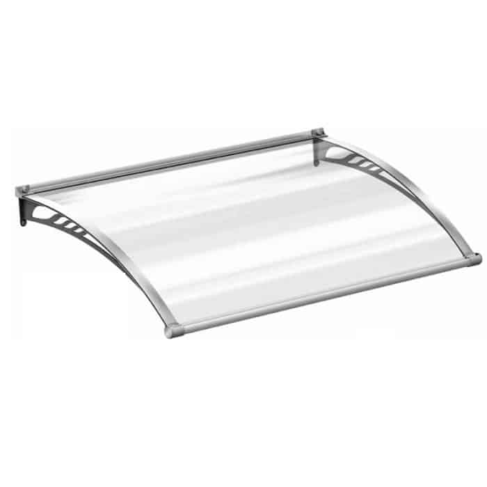 Lage Prijs Pensilina Ego Base Royal Pat per ingresso, modulo 106 cm, sporgenza 95 cm, finitura Trasparente e Silver