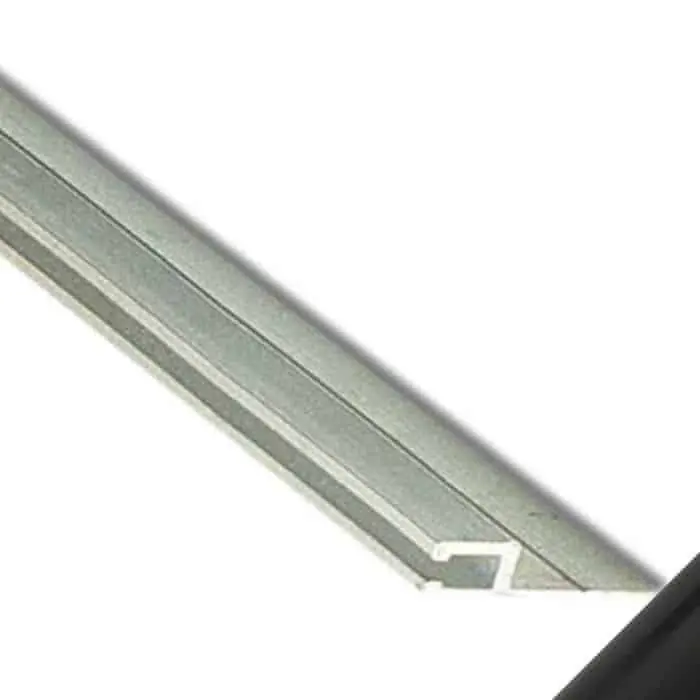 Express Levering Guaina di supporto per spazzola Strip altezza 24,8 mm, G-ALL-5 06006133, materiale alluminio in barre da 2500 mm, finitura Anodizzato Nero