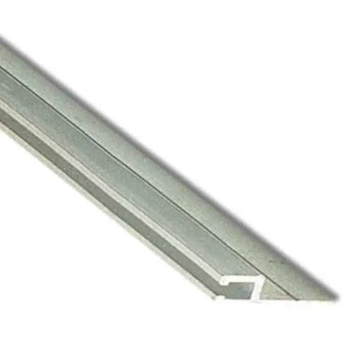 Gratis Retour Guaina di supporto per spazzola Strip altezza 17,5 mm, G-ALL-4 1255, materiale alluminio in barre da 2500 mm, finitura Argento