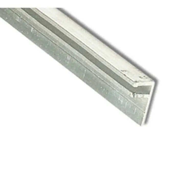 Guaina di supporto per spazzola Strip altezza 17,5 mm, G-ALL90-4 1254, materiale alluminio in barre da 2500 mm, finitura Argento Uitverkoop