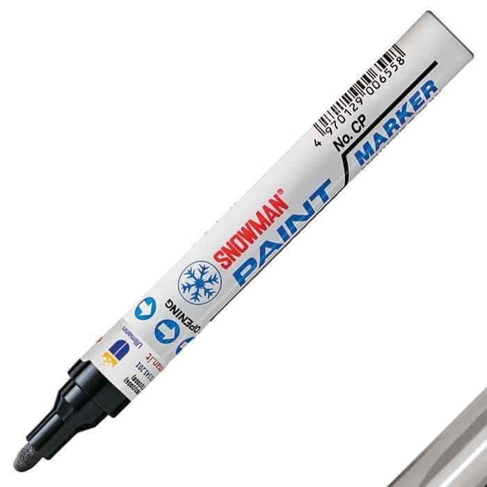 Hoge Kwaliteit Pennarello Snowman Paint Market P215, punta standard da 4,5 mm, finitura Argento