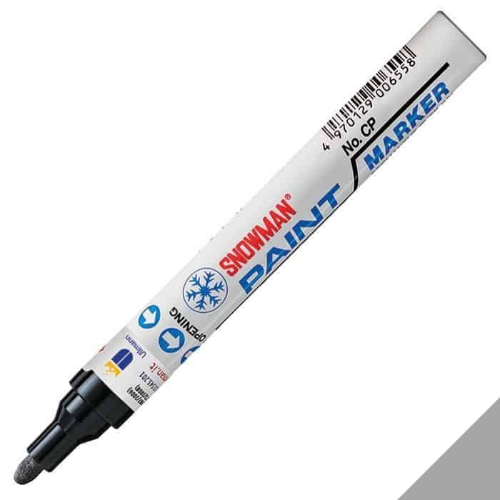 Pennarello Snowman Paint Market P213, punta standard da 4,5 mm, finitura Grigio Lucido Tijdelijk Beschikbaar