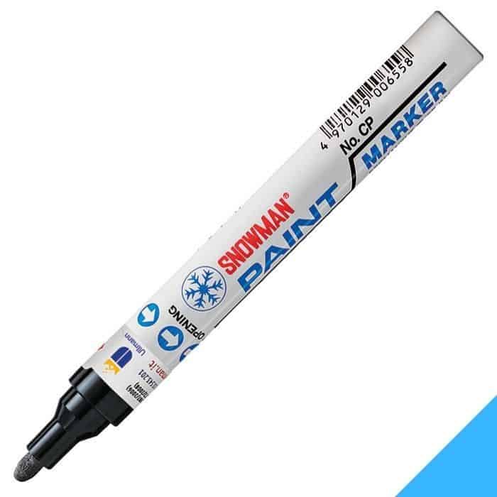 Pennarello Snowman Paint Market P210, punta standard da 4,5 mm, finitura Azzurro Lucido Beperkt Aanbod