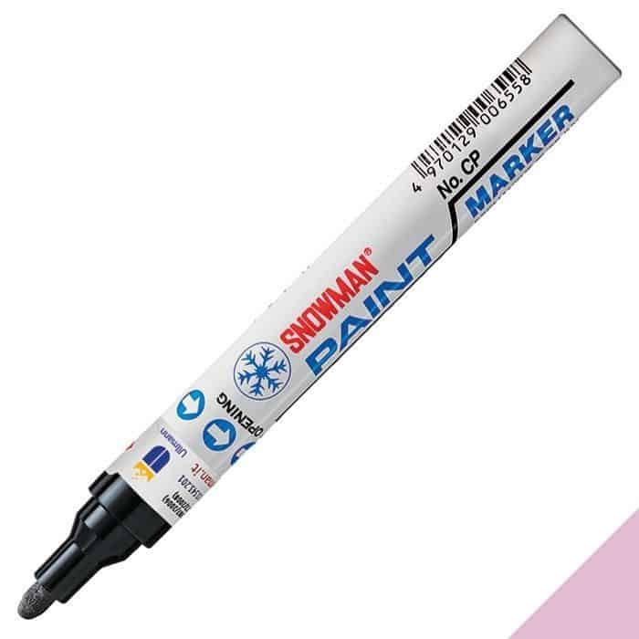 Gecertificeerd Pennarello Snowman Paint Market P209, punta standard da 4,5 mm, finitura Rosa Lucido