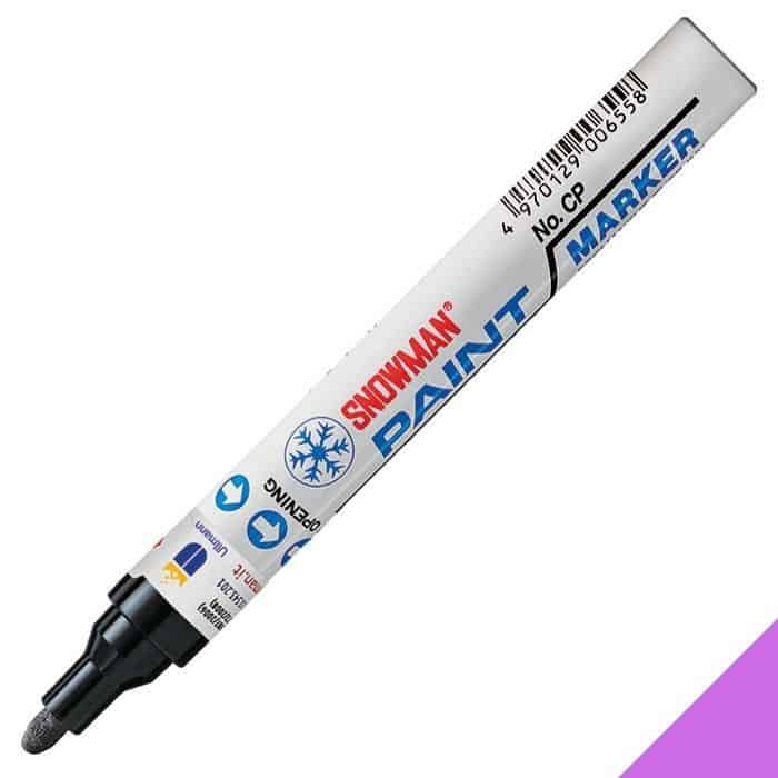Betrouwbaar Pennarello Snowman Paint Market P208, punta standard da 4,5 mm, finitura Viola Lucido