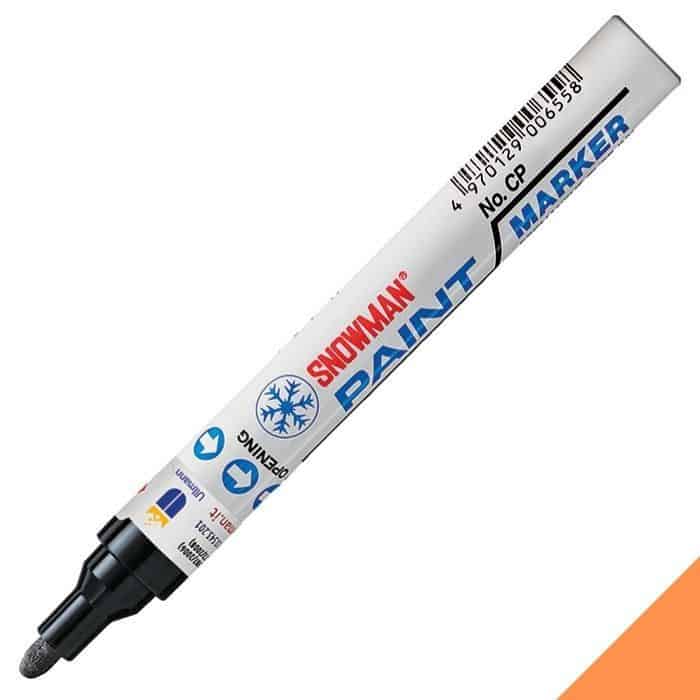 Pennarello Snowman Paint Market P206, punta standard da 4,5 mm, finitura Arancio Lucido Beste Prijs