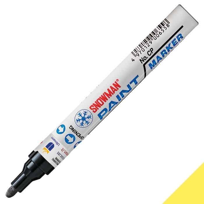 Pennarello Snowman Paint Market P205, punta standard da 4,5 mm, finitura Giallo Lucido Must-Have