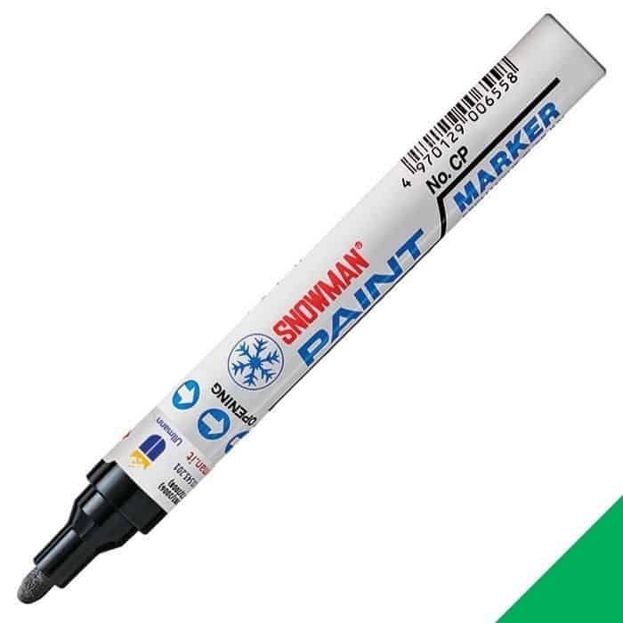 Fabrieksprijs Pennarello Snowman Paint Market P204, punta standard da 4,5 mm, finitura Verde Lucido