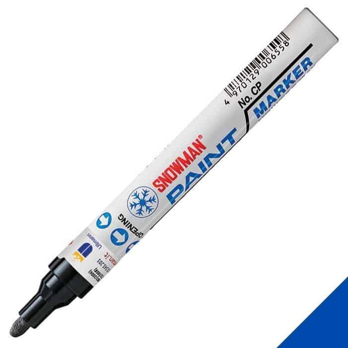 Pennarello Snowman Paint Market P203, punta standard da 4,5 mm, finitura Blu Lucido Bestel Nu