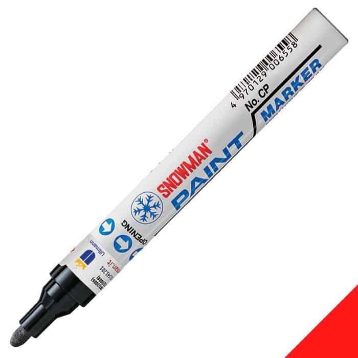 Pennarello Snowman Paint Market P202, punta standard da 4,5 mm, finitura Rosso Lucido Koop Vandaag
