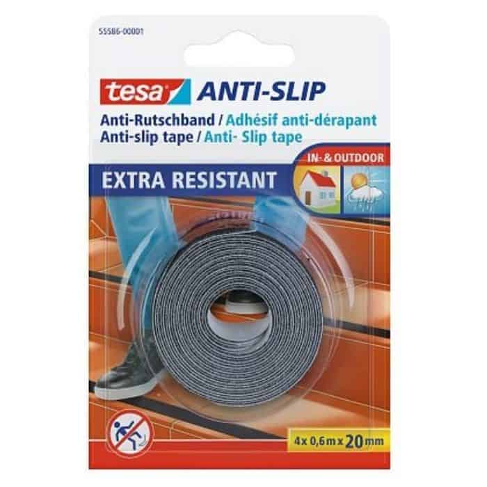 Striscie antisdrucciolo 4 pezzi Tesa 055586-00001-11 Nero, lunghezza 0,60 mt, 20 mm Exclusieve Aanbieding