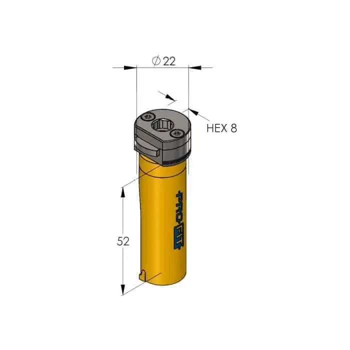 Populair Sega a tazza Multipurpose Profit con denti in metallo, diametro 22 mm, taglio massimo 52 mm