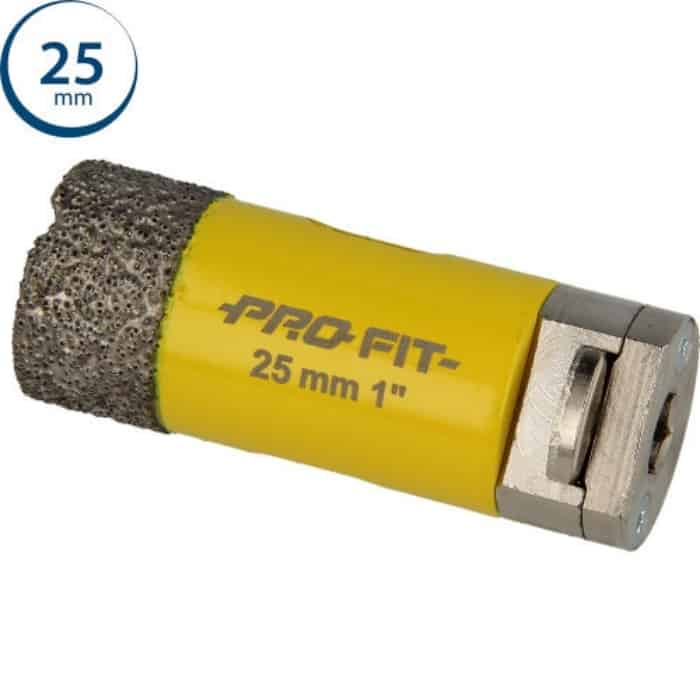 Gratis Retour Fresa a tazza Diamond Dry Profit per pietra dura, foratura a secco, diametro 25 mm