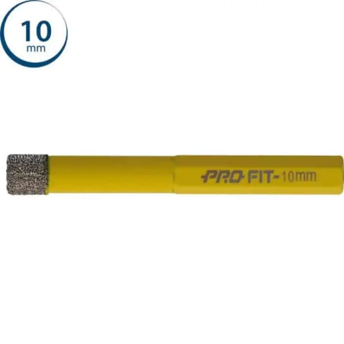 Lage Kosten Foretto Diamond Dry Profit per pietra dura, gambo esagonale, diametro 10 mm