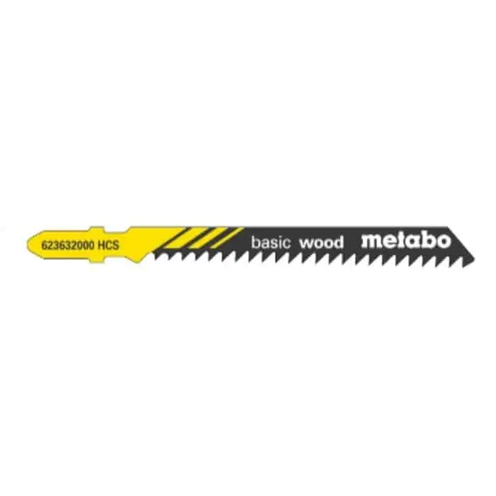 Confezione 5 lame a seghetto Metabo Basic wood fresata/stradata, per legno e plastica, dimensioni 74x1,25 mm Speciale Aanbieding