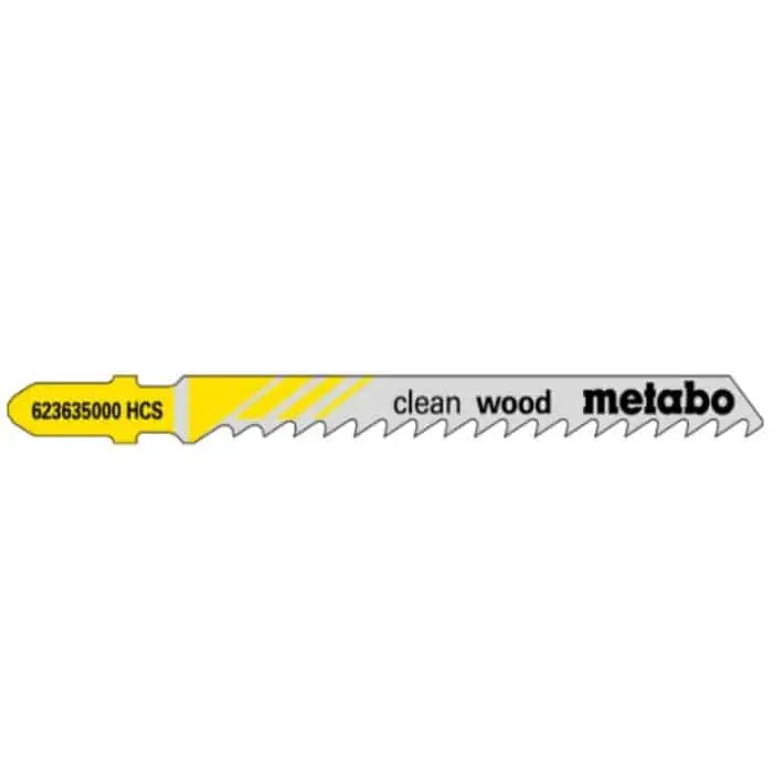 Beperkte Voorraad Confezione 5 lame a seghetto Metabo Basic wood denti alternati e rettificati, per legno, dimensioni 74x1,5 mm