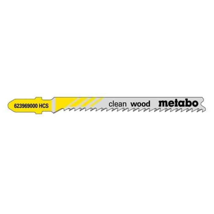 Confezione 5 lame a seghetto Metabo Clean wood denti alternati e rettificati, punta a immersione, per legno e plastica, dimensioni 74x1,5 mm Lage Kosten