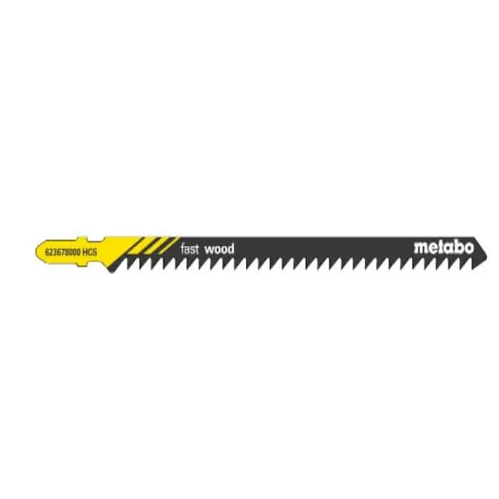 Confezione 5 lame a seghetto Metabo Fast wood rettificata/stradata, per legno, dimensioni 126x1,25 mm Hete Deal