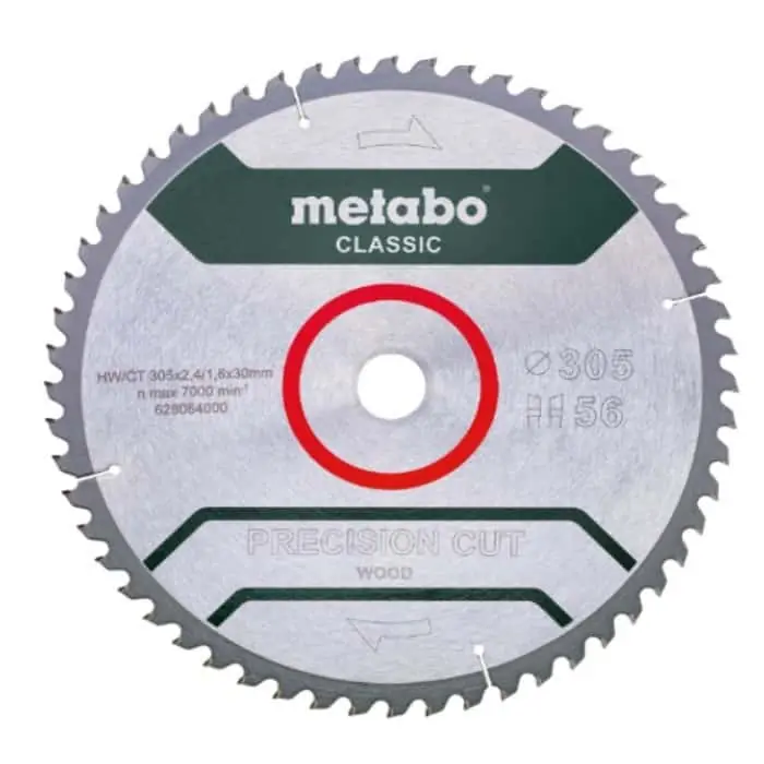 Disco circolare Metabo per legno, impiego su troncatrice, diametro 305 mm, materiale Metallo Duro Koop Vandaag