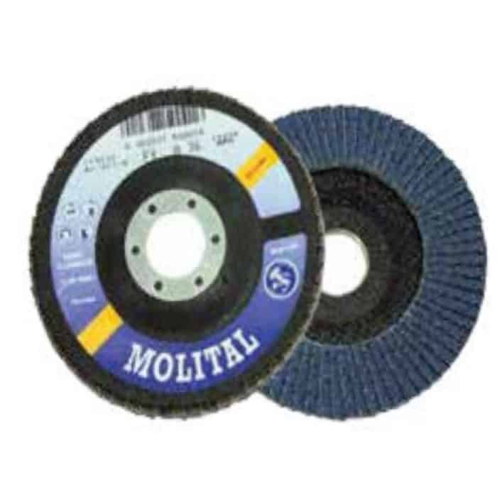 Disco lamellare abrasivo Molital FV con supporto in Fibra di Vetro, lamella singola, dimensioni 125x22 mm, grana 40 Direct Verzonden