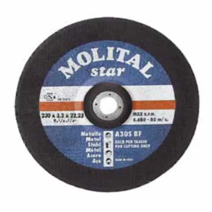 Koop Vandaag Disco rigido Molital Star per taglio ferro e acciaio, centro depresso, dimensioni 115x30x22 mm