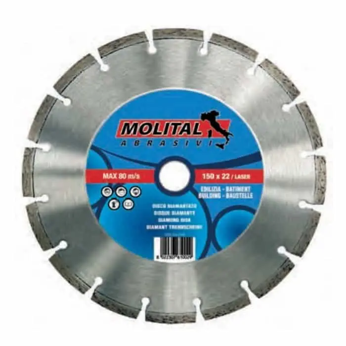 Finale Uitverkoop Disco diamantato Molital a settore, per taglio universale, senza foro, diametro 230 mm