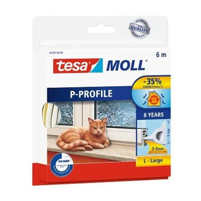 Guarnizione gomma adesiva P Tesa 05390-00110-00, lunghezza 6 mt, 9 mm, finitura Bianco Meest Verkocht