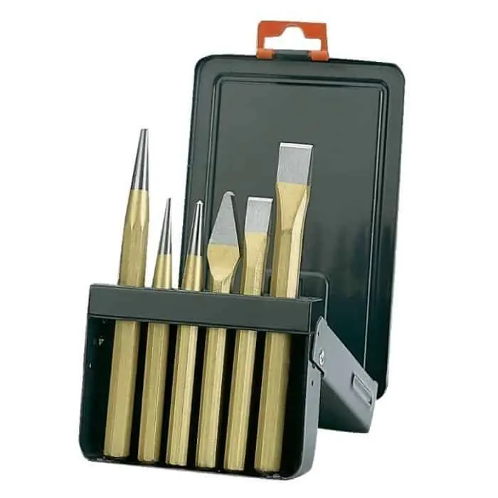 Assortimento misto scalpelli Bahco 3736s-6, in set da 6 pz, finitura ramata laccata Snelle Levering