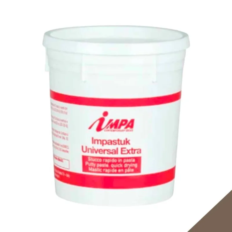 Laatste Kans Stucco rapido Impa per legno, in pasta base acqua, barattolo da 1 Kg, colore Noce Scuro