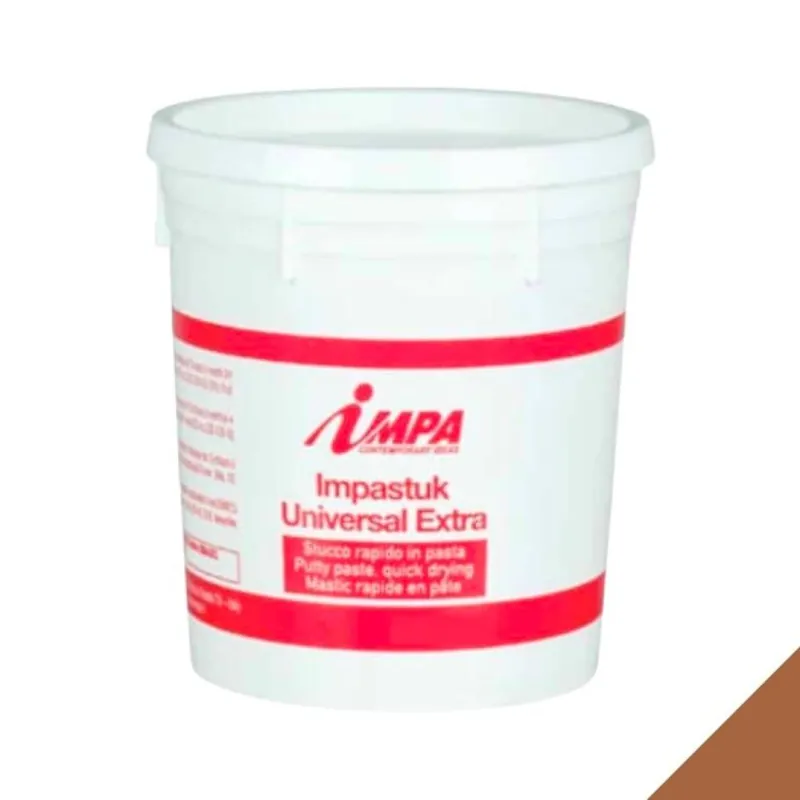 Alleen Vandaag Stucco rapido Impa per legno, in pasta base acqua, barattolo da 1 Kg, Colore Mogano
