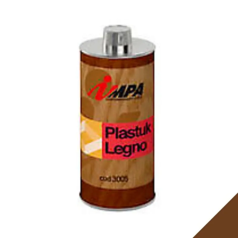 Seizoensaanbieding Stucco poliestere Impa per legno, in pasta bicomponente, cartuccia 1,445 Kg, colore Noce