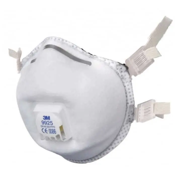 Nieuw Respiratore monouso 9925 9000 3M per polveri, fumi di saldatura e ozono, classe FFP2 NR D, con valvola, colore Bianco