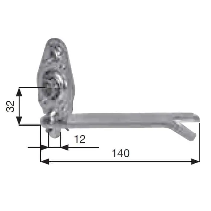 Hete Deal Supporto a muro Sames per riduttore tapparella avvolgibile, altezza 32 mm, finitura Zincata