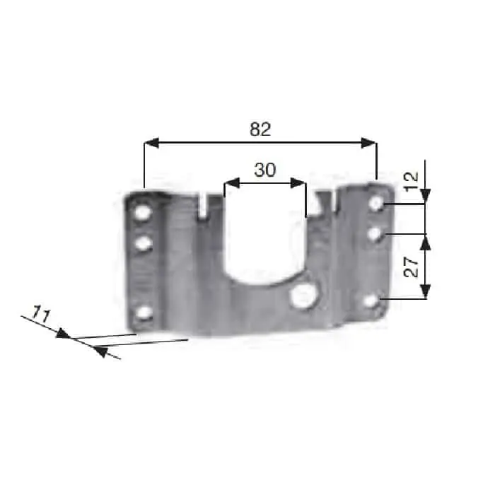 Shop Nu Supporto a cassonetto Sames per tapparella avvolgibile, innesto 30 mm, sbalzo 11 mm, finitura Zincata