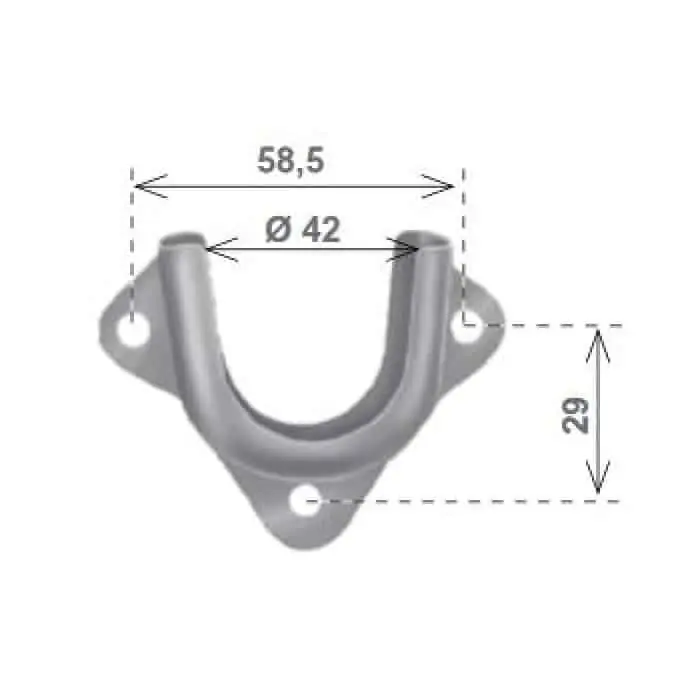 Supporto a cassonetto tipo G Sames per tapparella avvolgibile, per cuscinetto diametro 42 mm, finitura Zincata Laatste Versie
