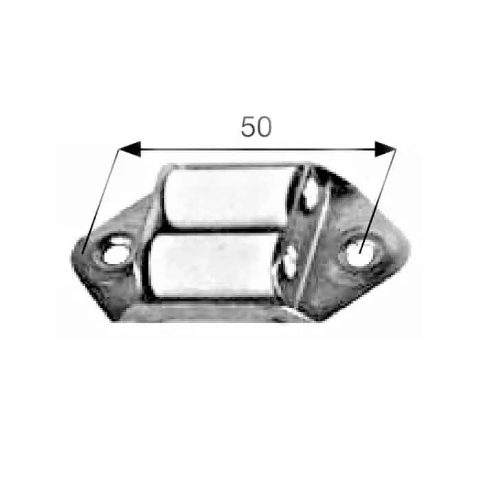 Guidacinghia trasversale con rullini in nylon Sames per tapparella avvolgibile, interasse 47 mm, finitura Zincata Populair