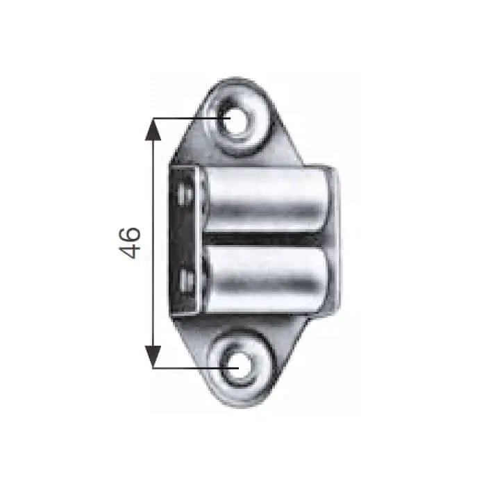 Guidacinghia verticale con rullini in nylon Sames per tapparella avvolgibile, interasse 46 mm, finitura Ottonata Hete Deal