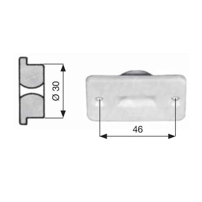 Exclusieve Aanbieding Guidacinghia a incastro trasversale Sames per tapparella avvolgibile, diametro 30 mm, materiale Nylon, colore Bianco