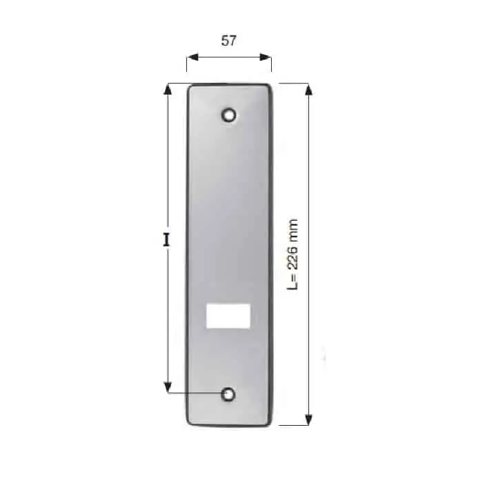 Gereduceerde Prijs Placca Sames per avvolgitore serie Esa, dimensioni 57x226 mm, interasse 185 mm, finitura Inox