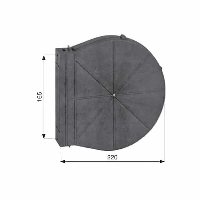 Actieprijs Cassetta in plastica P-TR Sames per avvolgitore serie Erre, capacità 12 mt, interasse 165 mm, colore Grigio