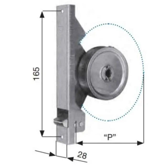Avvolgitore a semincasso serie SP Sames per tapparella avvolgibile, capacità 8 mt, ingombro 130 mm, finitura Zincata Beste Prijs