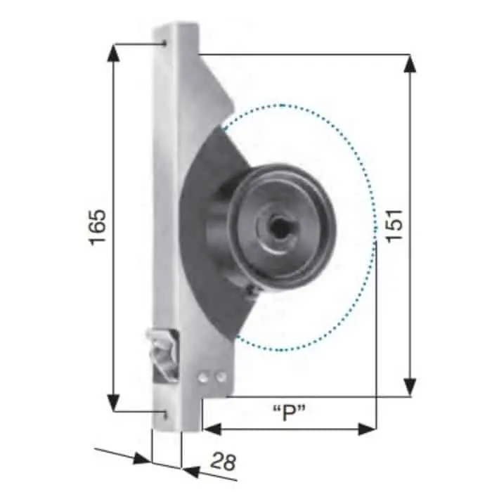 Goedkoop Avvolgitore a semincasso serie SP Sames per tapparella avvolgibile, capacità 5 mt, ingombro 95 mm, finitura Zincata