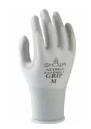 Gecertificeerd Guanti Showa 370W, in nylon, taglia L-8, finitura Grigio/Bianco