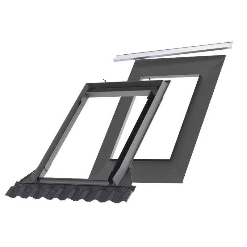 Direct Beschikbaar Raccordo EDW Velux per tetto con copertura sagomata + collare impermeabile BFX , dimensioni 550x980 mm