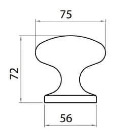Aanbieding Pomolo fisso per porte Dialfer GM, diametro 75 mm, finitura Ottone Cromato Satinato