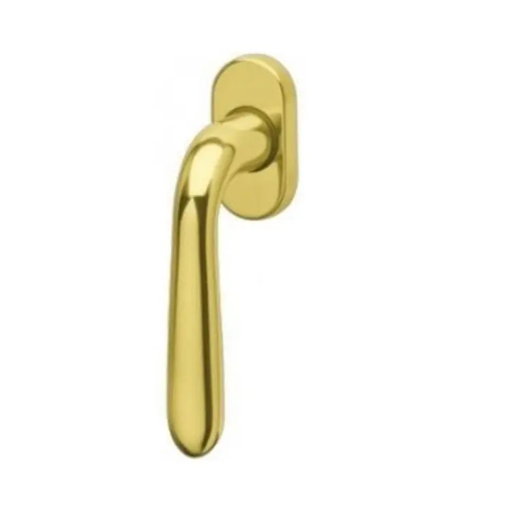 Rechtstreeks Van De Fabrikant Maniglia martellina DK Uno per serramento, lunghezza quadro 7x40 con bussole, Ottone finitura Lucido Verniciato