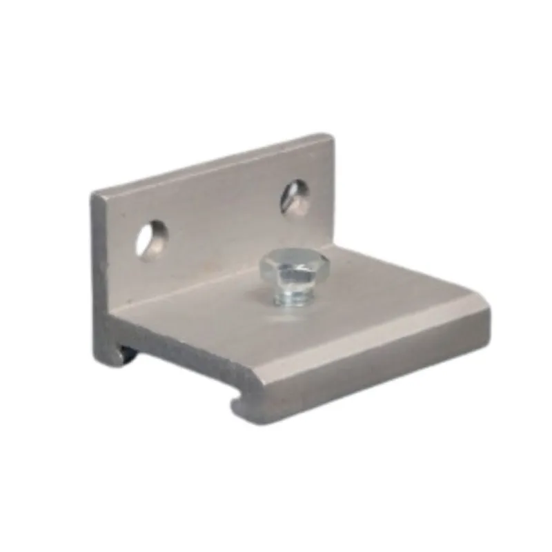 Shop Nu Staffa angolare LS120V Pettiti per il montaggio del binario a parete, portata 120 Kg, Alluminio finitura Anodizzato Argento