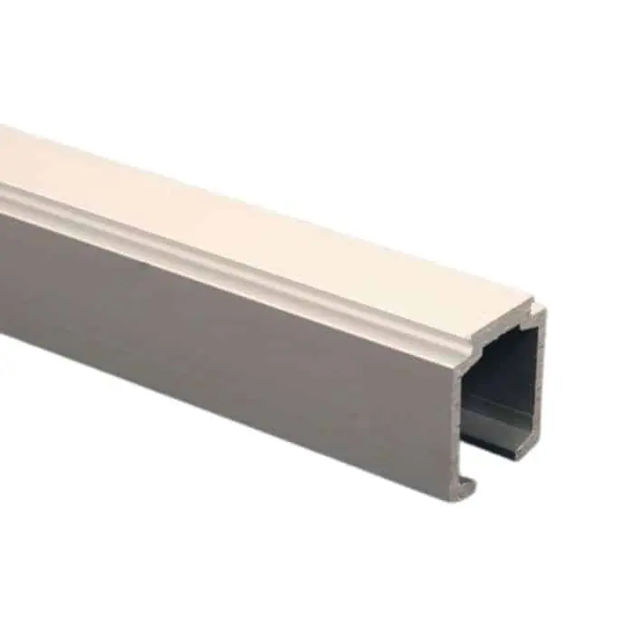 Binario superiore Monosilent MS120 Pettiti per porte scorrevoli, dimensione 35x39,5 mm, portata 120 Kg, Alluminio finitura Anodizzato Argento Flitsaanbieding